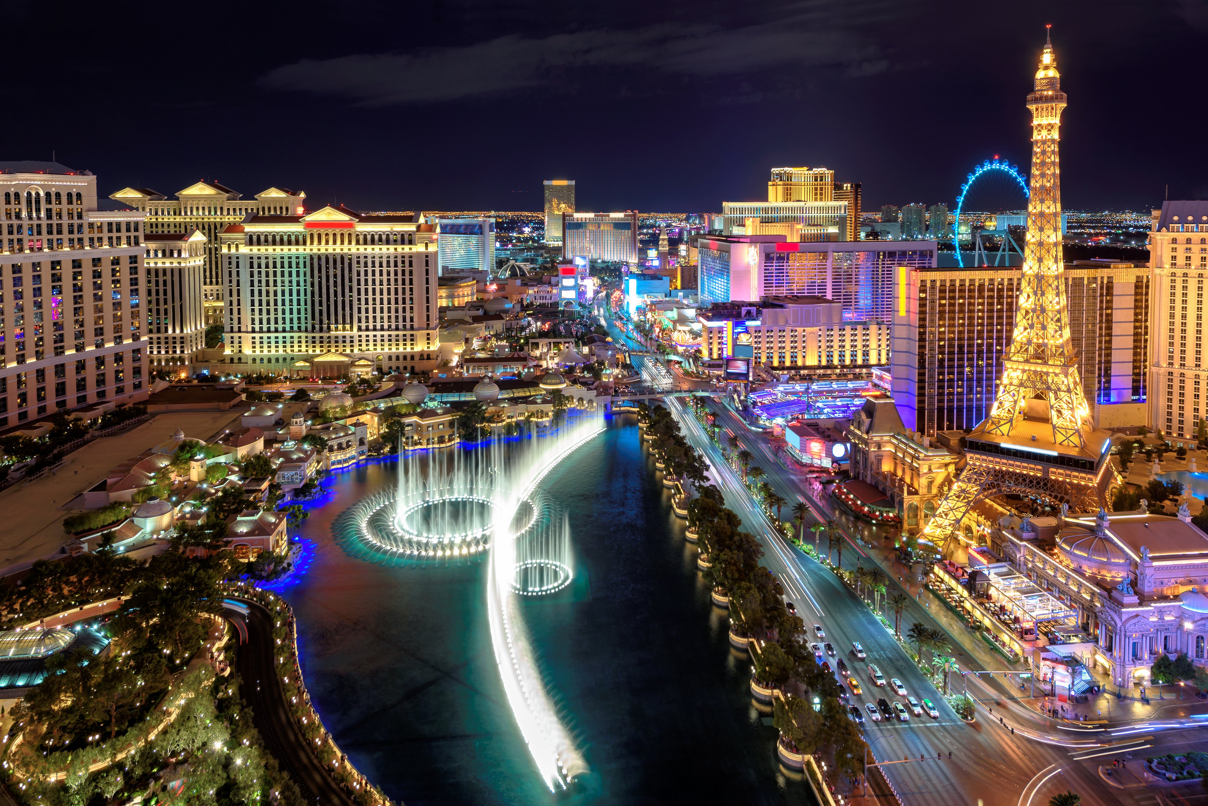 Las Vegas skyline at night